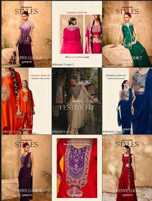 Yaasva Navratri festive Instagram grid designed by Be You Production